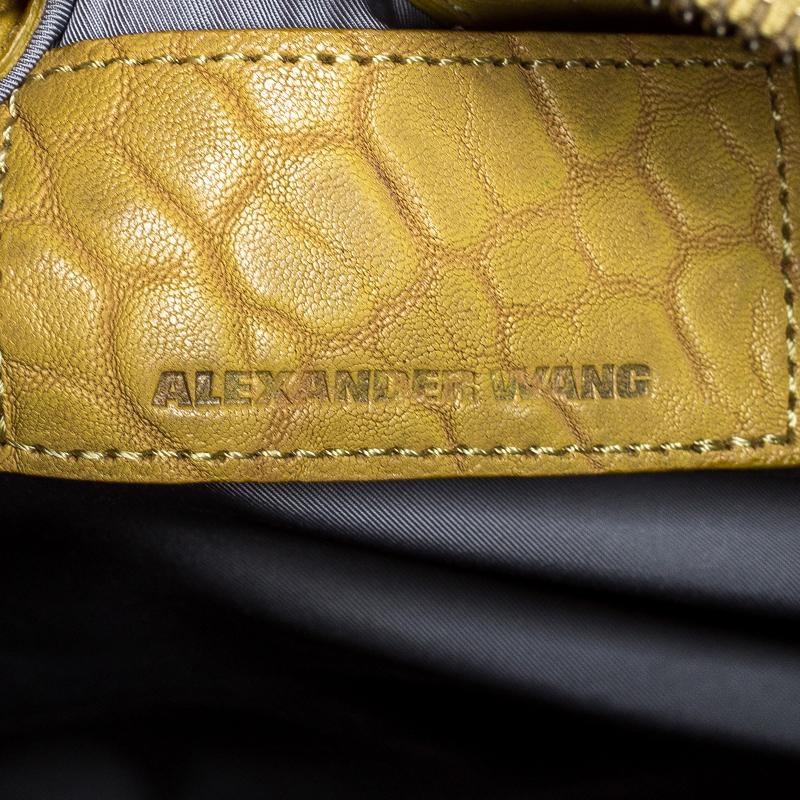 Alexander Wang Mustard Pebbled Leather Rocco Duffel Bag For Sale at 1stDibs alexander wang bag