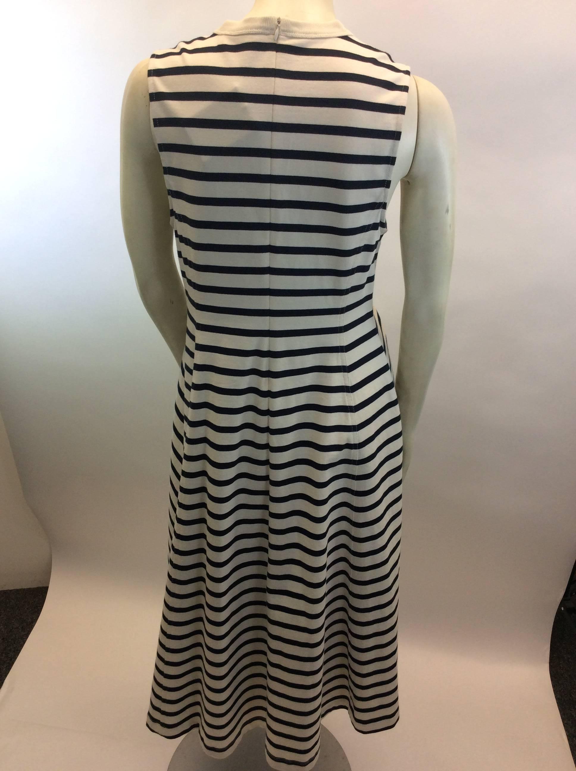 Gray Alexander Wang Navy Blue and White Stripe Dress NWT For Sale