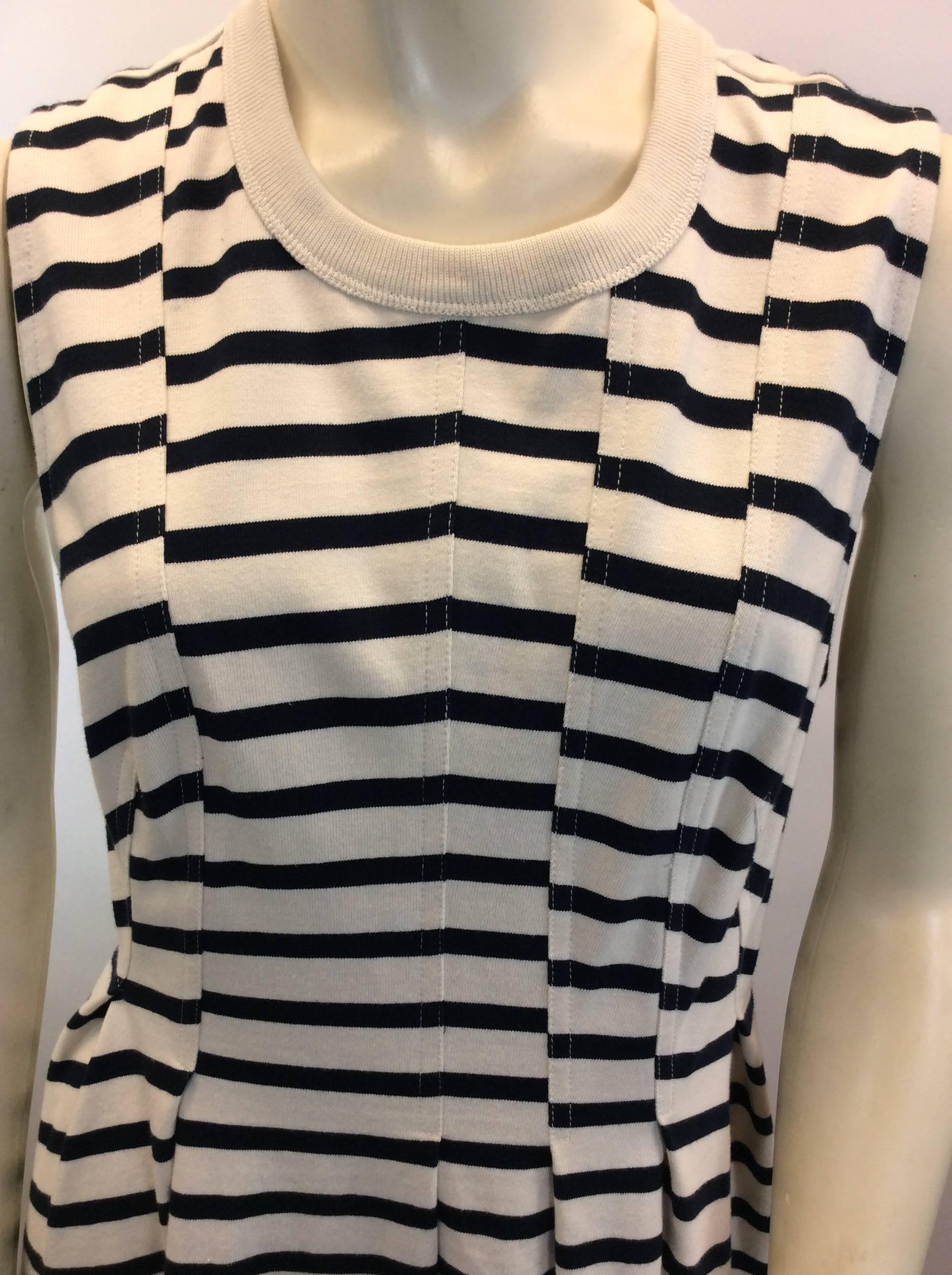 Women's Alexander Wang Navy Blue and White Stripe Dress NWT For Sale