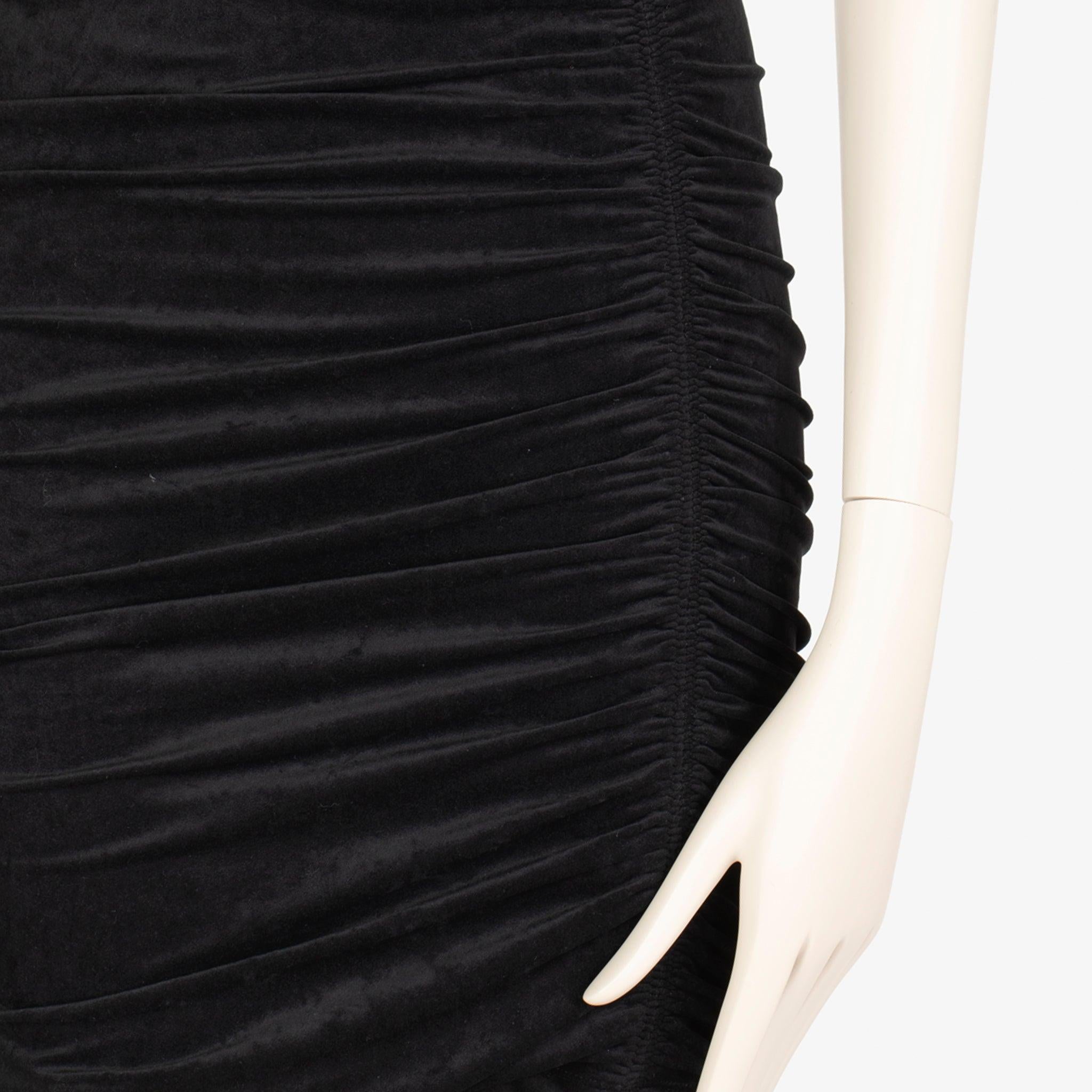 Mini robe froncée noire à épaules dénudées Alexander Wang - Taille  XS Pour femmes en vente