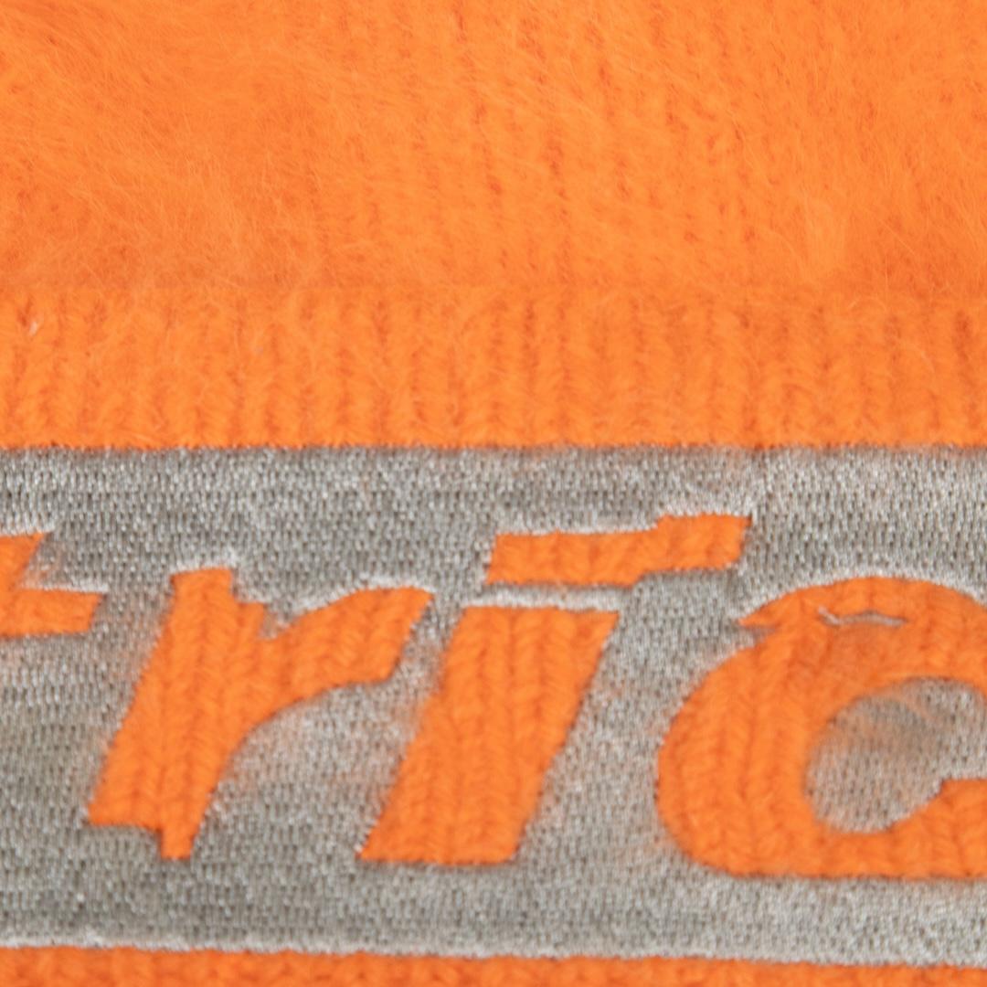 Women's Alexander Wang Orange Brushed Wool Strict Beanie For Sale