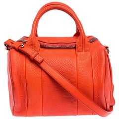 Used Alexander Wang Orange Leather Small Rockie Satchel