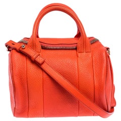 Alexander Wang Orange Leather Small Rockie Satchel