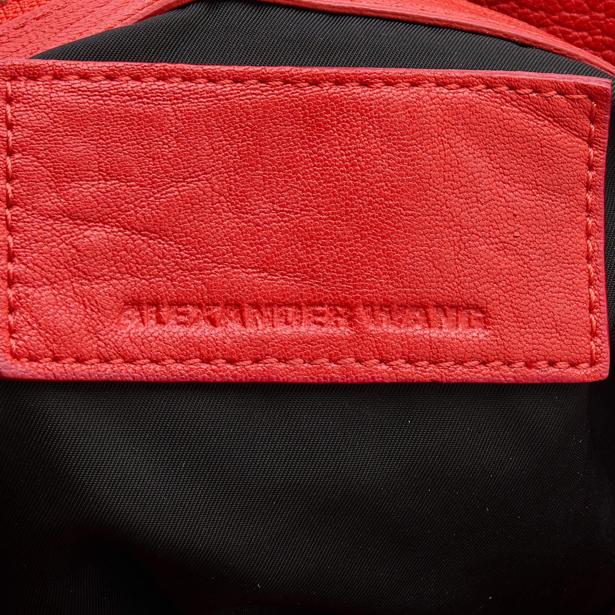 Alexander Wang Orange Textured Leather Diego Bucket Bag 5