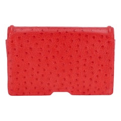 Alexander Wang Ostrich Embossed Leather Sunglasses Case//Clutch Bag