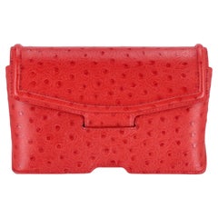 Alexander Wang Ostrich Embossed Leather Sunglasses Case//Clutch Bag