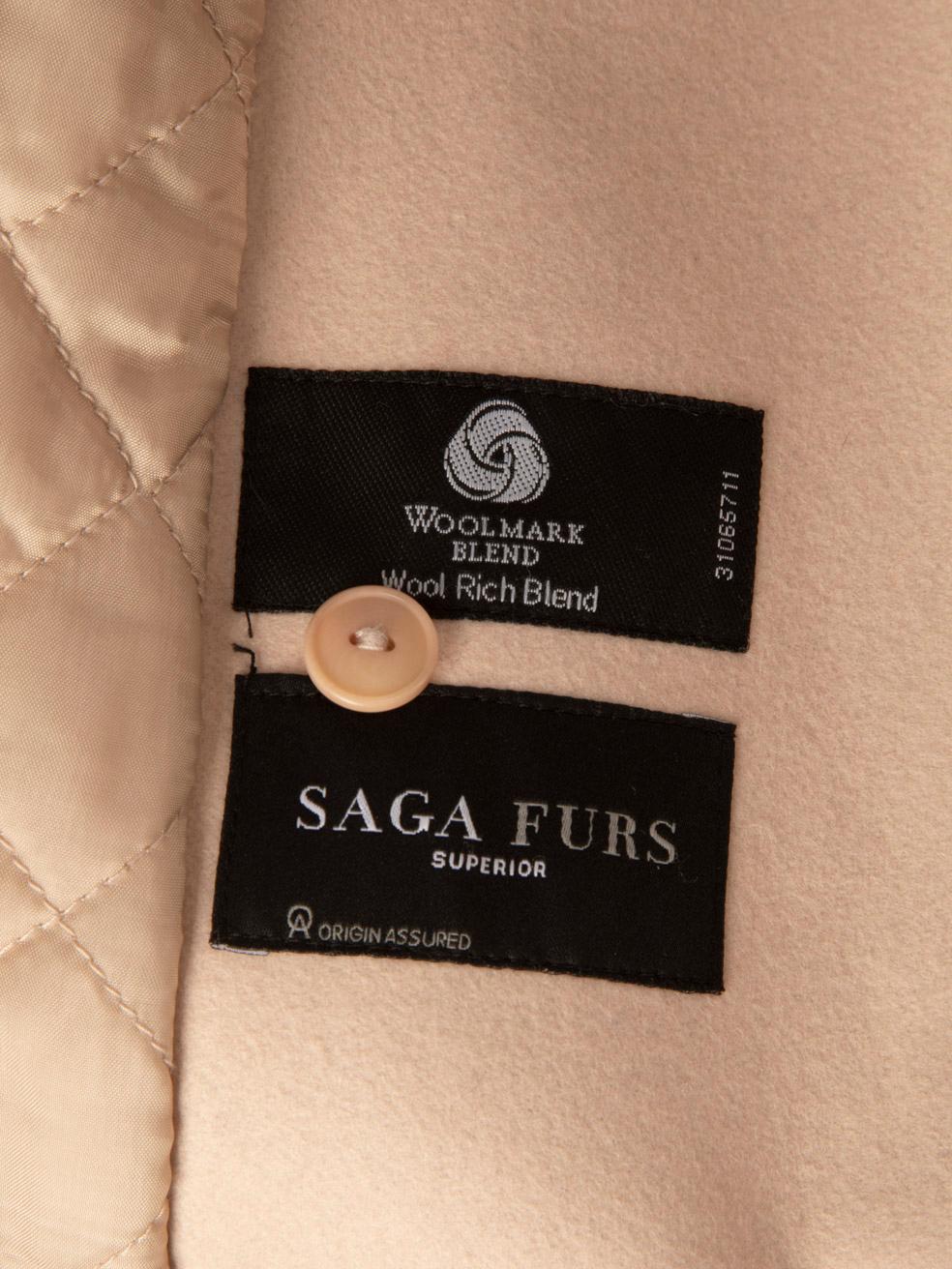 Alexander Wang Pink Wool Fox Fur Collar Long Coat Size M For Sale 3