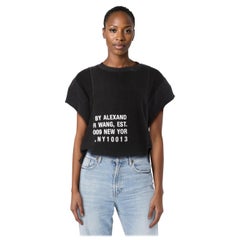 Alexander Wang Printed Waffle Knit Logo T-Shirt Size XS