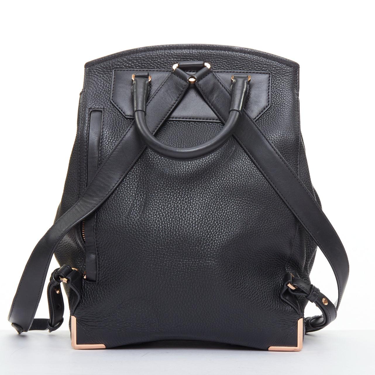 Alexander Wang: zaino Prisma in pelle nera e oro rosa con ciottoli In condizioni discrete in vendita a Hong Kong, NT