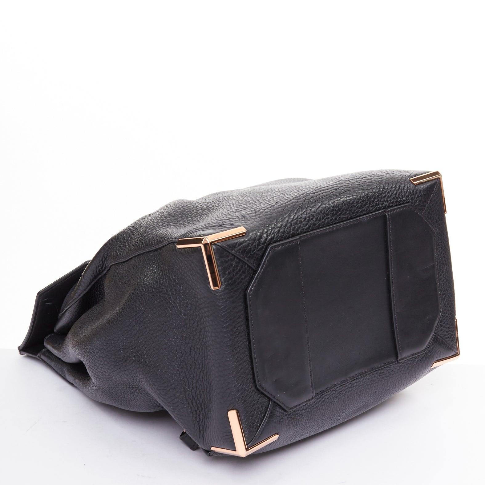 Donna Alexander Wang: zaino Prisma in pelle nera e oro rosa con ciottoli in vendita