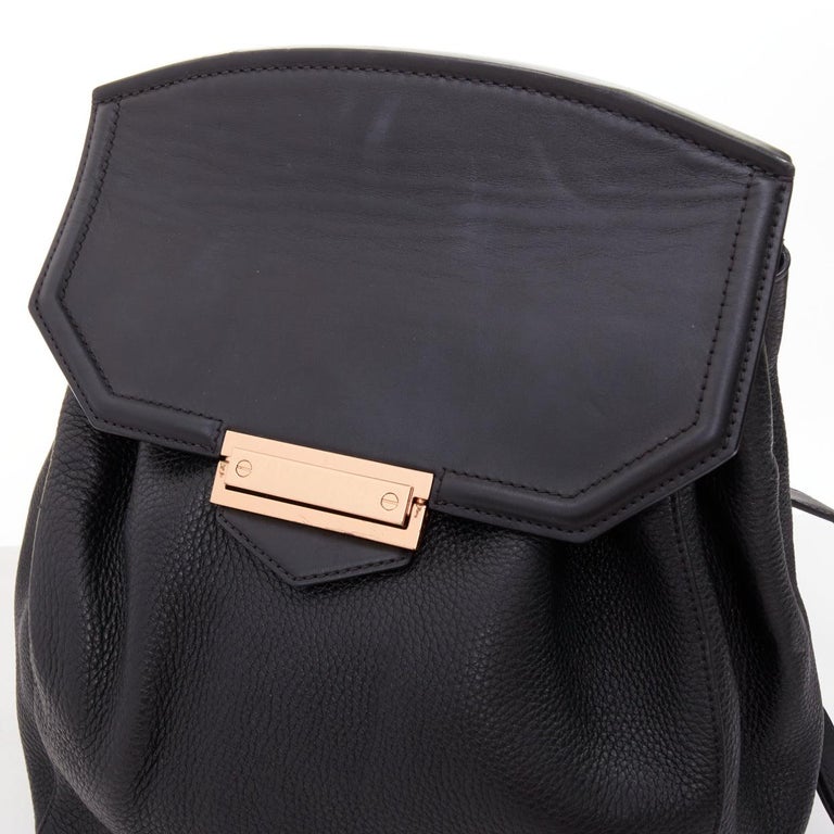 ALEXANDER WANG Prisma Skeletal black rose gold pebbled leather backpack ALEXANDER WANG Prisma Skeletal black rose gold pebbled leather backpack