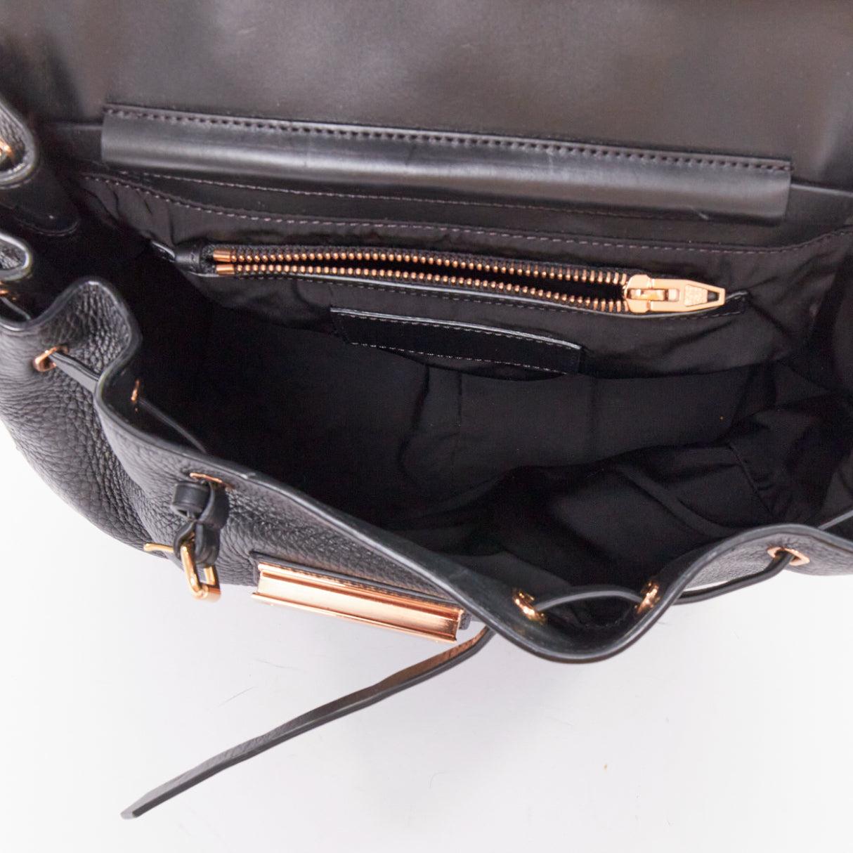 Alexander Wang: zaino Prisma in pelle nera e oro rosa con ciottoli in vendita 3