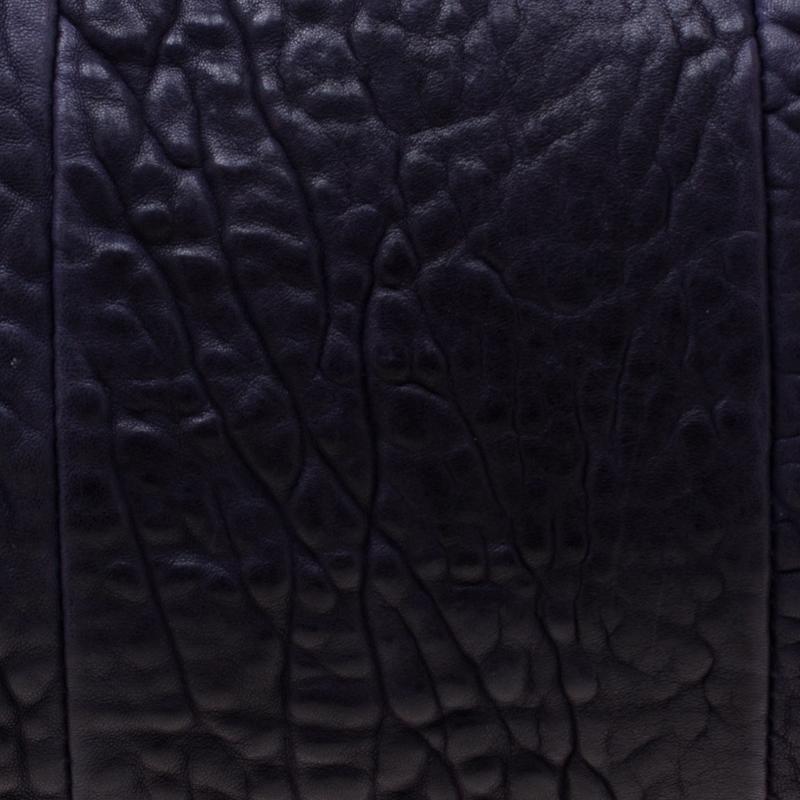 Alexander Wang Purple Pebbled Leather Rocco Duffel Bag For Sale 3