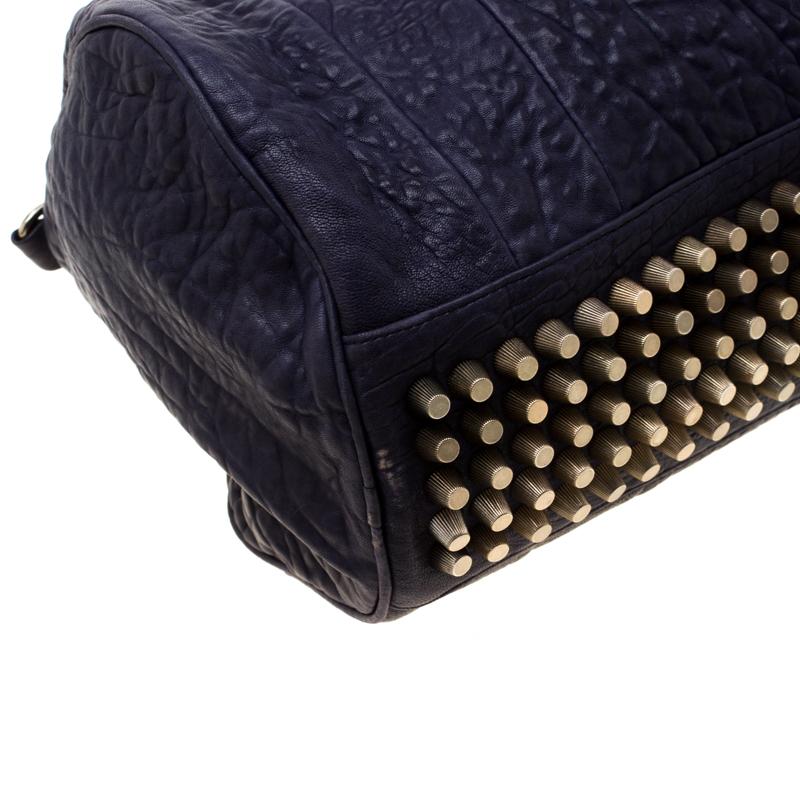 Alexander Wang Purple Pebbled Leather Rocco Duffel Bag 1