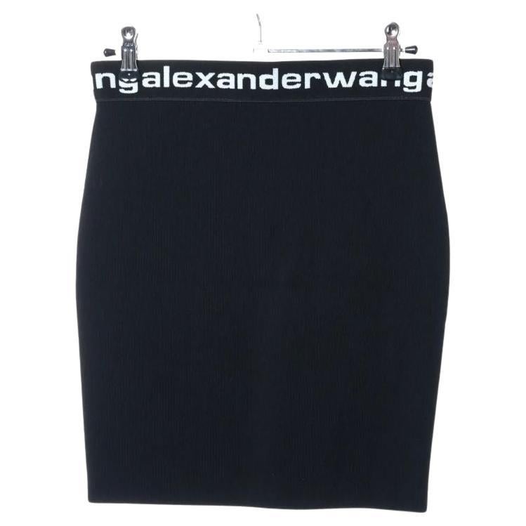Alexander Wang Rayon-Rock Schwarz im Angebot