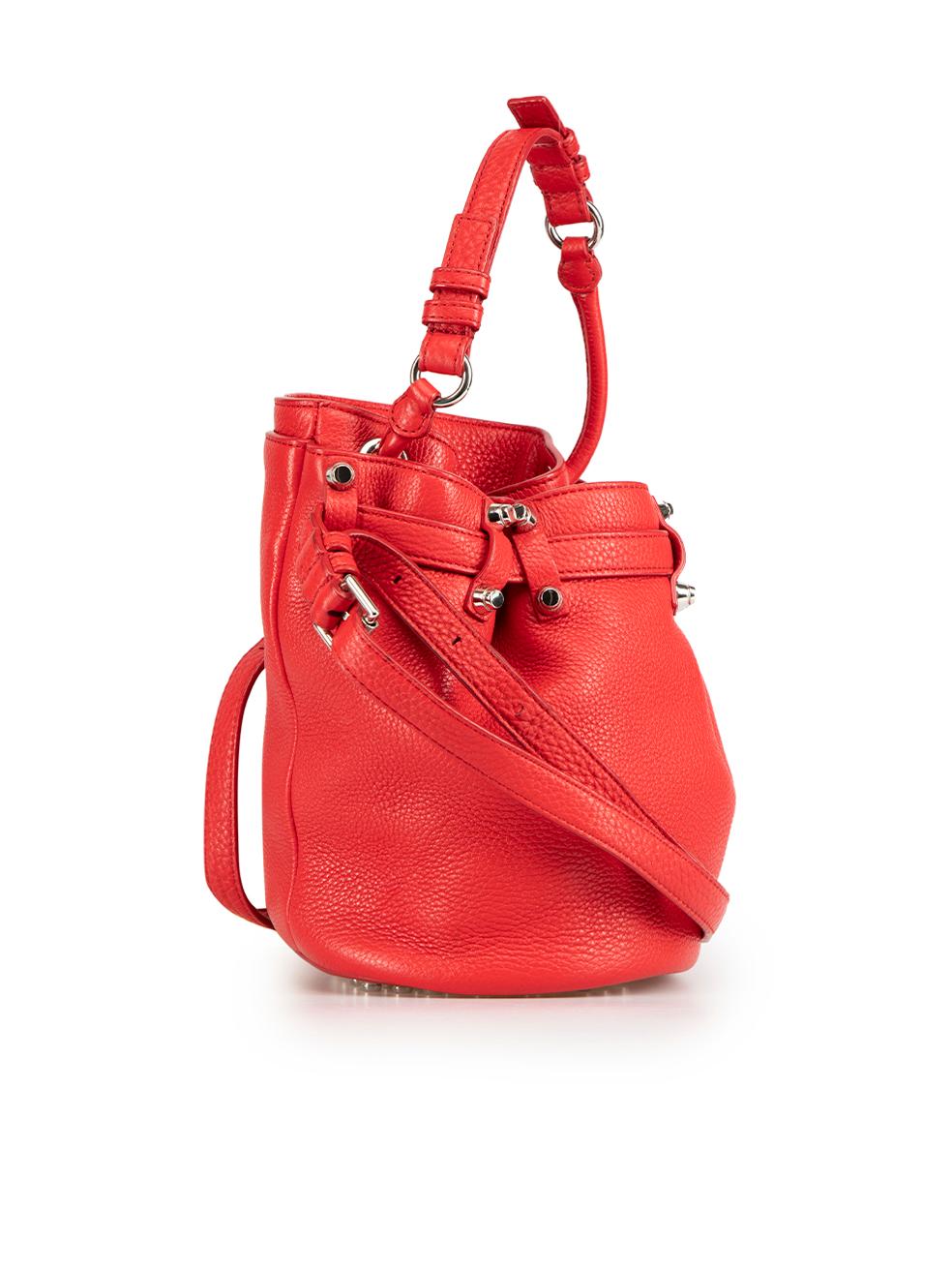 Women's Alexander Wang Red Leather Diego Bucket Bag