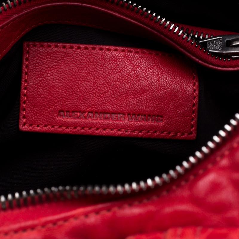 Alexander Wang Red Leather Small Rockie Satchel In Fair Condition In Dubai, Al Qouz 2