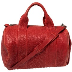 Alexander Wang Red Pebbled Leather Mini Rockie Satchel