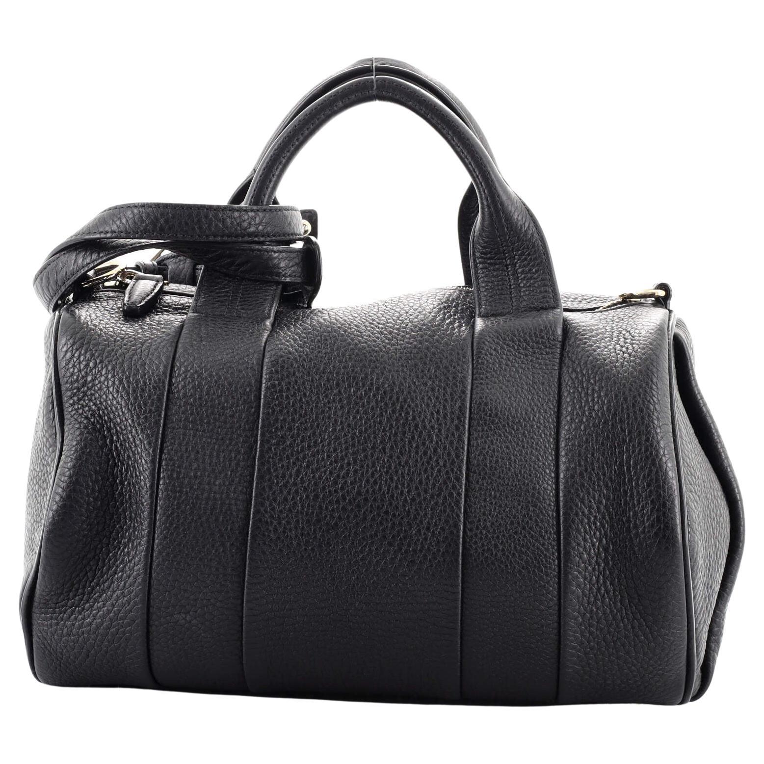 Alexander Wang Black Textured Leather Rocco Duffel Bag For Sale at 1stDibs
