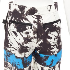 ALEXANDER WANG Runway  blue black white geometric Bermuda shorts US0 XS