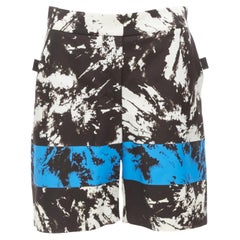ALEXANDER WANG Runway  blue black white geometric Bermuda shorts US0 XS
