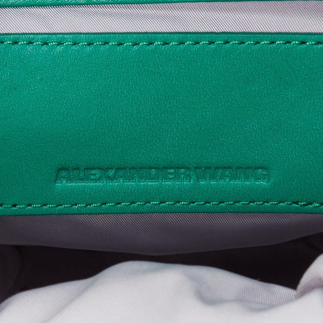 ALEXANDER WANG Runway Sneaker white green leather clutch crossbody bag For Sale 6
