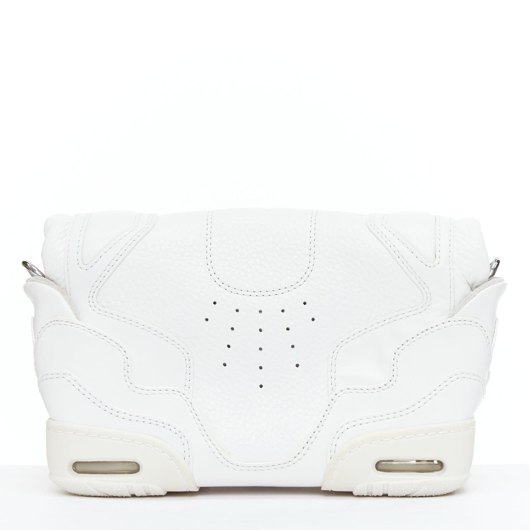 Women's ALEXANDER WANG Runway Sneaker white green leather clutch crossbody bag For Sale
