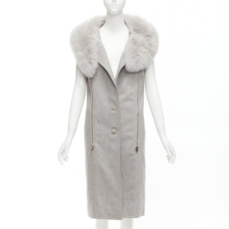 slim fit dress slacks Miss Circle Women Daisy Grey Drop Waist Fur Trim Halter Mini Dress main image 0