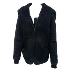 Alexander Wang - Bomber à capuche pour hommes en shearling