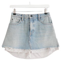 Used Alexander Wang Shirt Layered Denim Skirt