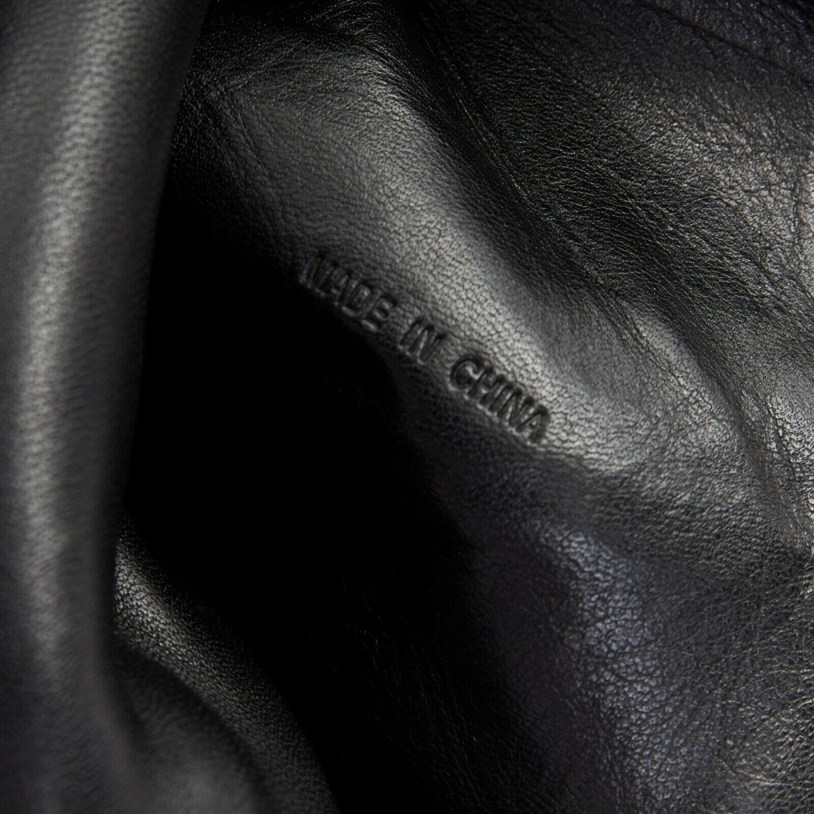ALEXANDER WANG Sigrid black suede leather zip back cut out heel knee boot EU37 3