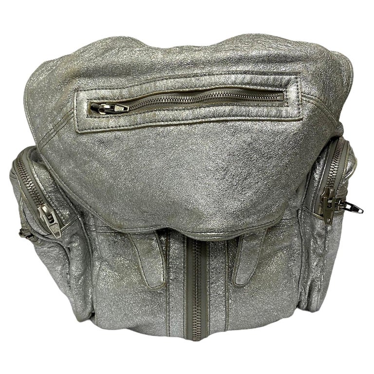 Alexander Wang Silver Leather Backpack at 1stDibs | alexander wang backpack