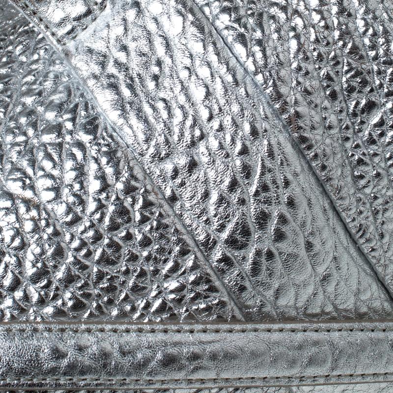 Alexander Wang Silver Pebbled Leather Rocco Duffel Bag 4