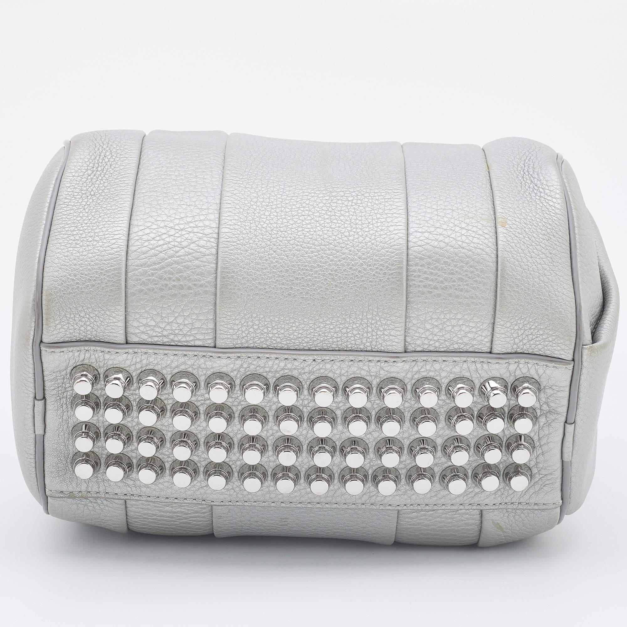 Alexander Wang Silver Textured Leather Rocco Bag 1