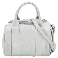 Alexander Wang Silver Textured Leather Rocco Bag