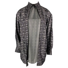 Chemise superposée ALEXANDER WANG, taille 10, bleu marine et gris à motif cachemire