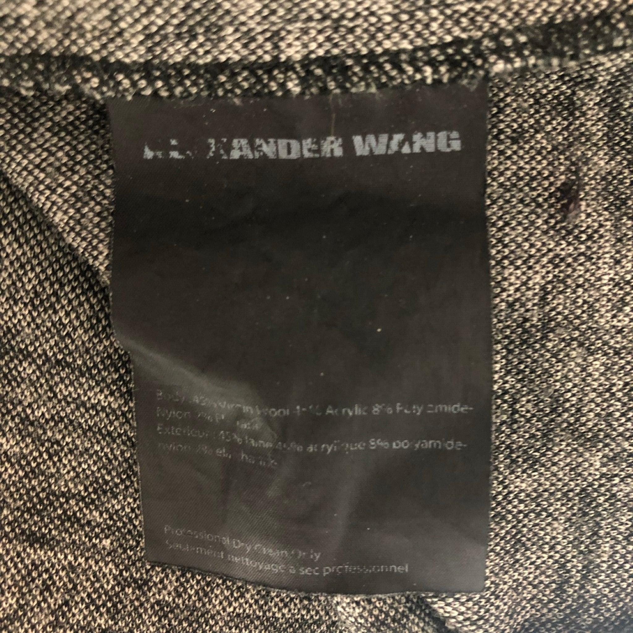 ALEXANDER WANG Size 4 Black & Grey Virgin Wool Blend Skirt For Sale 1