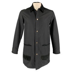 ALEXANDER WANG Size 46 Black Nylon / Cotton Single Breasted Coat