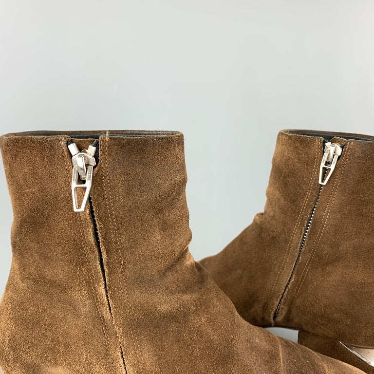 ALEXANDER WANG Size 6 Brown Suede Cutout Heel KELLY Boots For Sale at ...