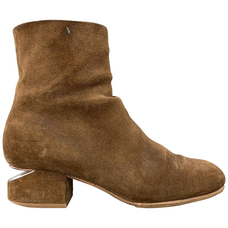 ALEXANDER WANG Size 6 Brown Suede Cutout Heel KELLY Boots For Sale at  1stDibs