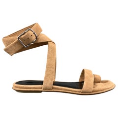 ALEXANDER WANG Size 6 Tan Suede Ankle Strap NAURA Sandals