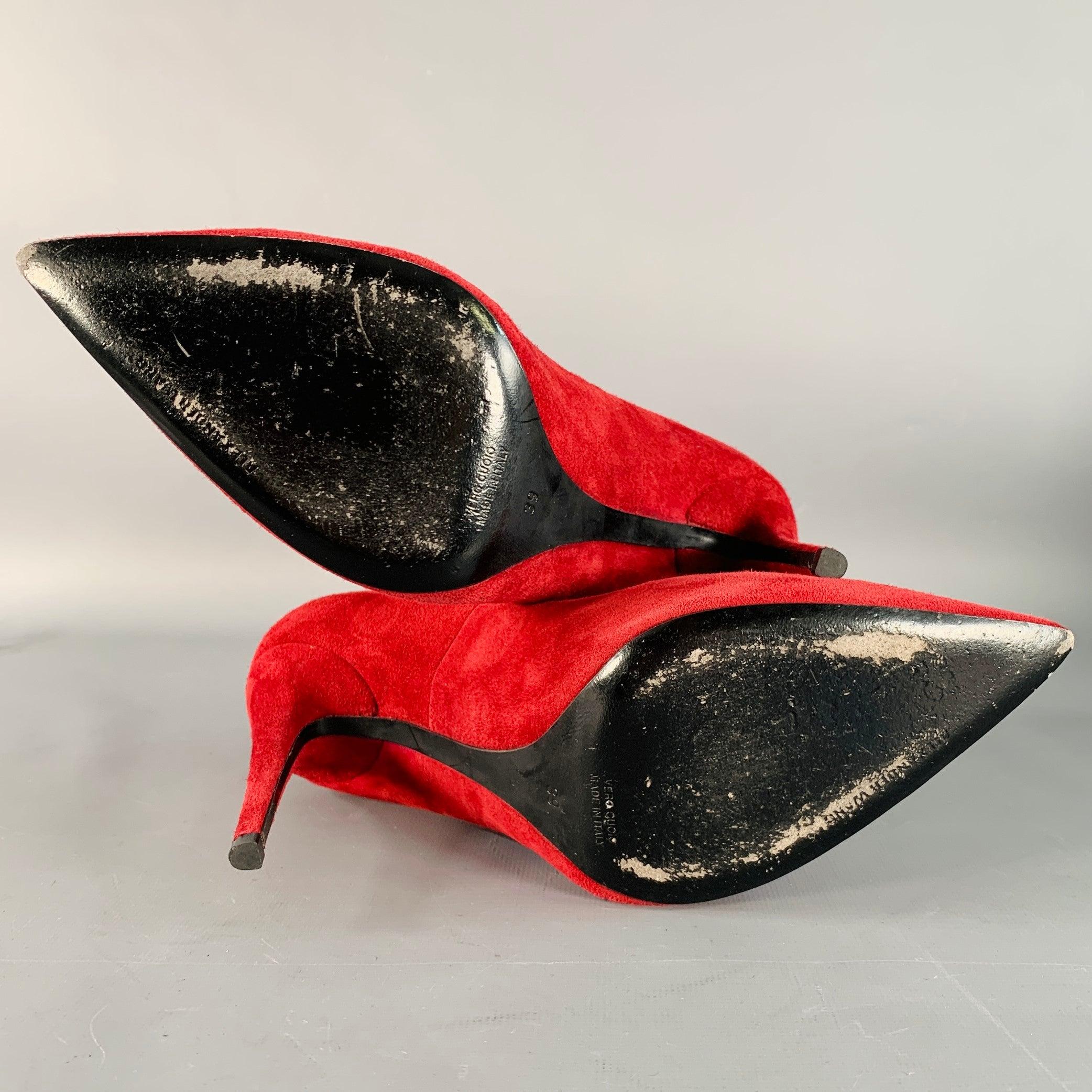 ALEXANDER WANG Größe 9 Annika Rot Oxblood Suede Pointed Toe Stiletto Pumps im Angebot 2