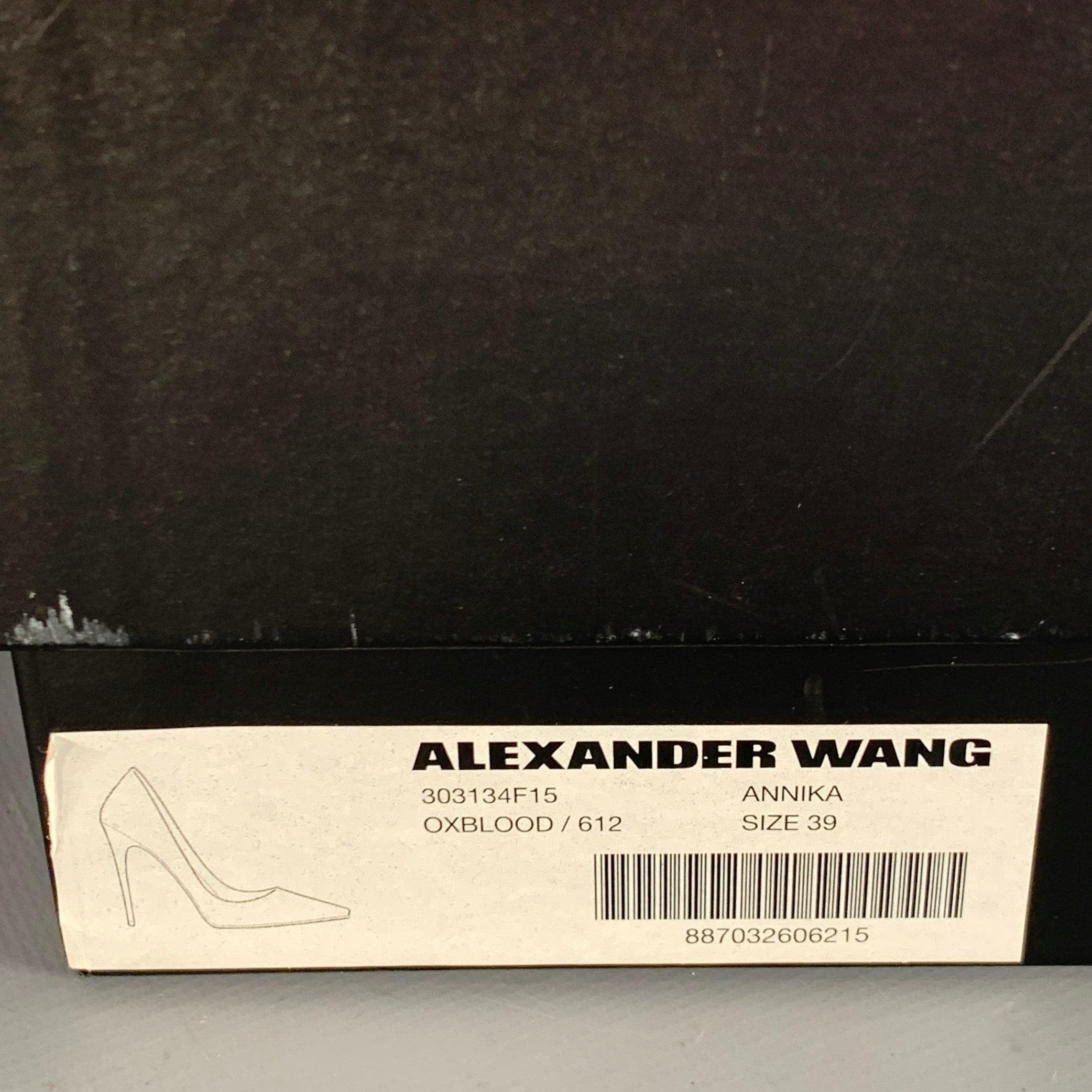 ALEXANDER WANG Größe 9 Annika Rot Oxblood Suede Pointed Toe Stiletto Pumps im Angebot 5