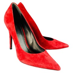 ALEXANDER WANG Size 9 Annika Red Oxblood Suede Pointed Toe Stiletto Pumps