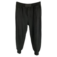 ALEXANDER WANG Talla M Negro Algodón Poliéster Joggers Pantalones Casual