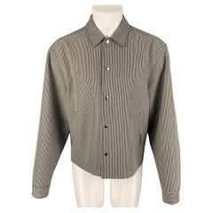 ALEXANDER WANG SS 19 - Veste pied-de-poule imprimé sourire noir, blanc et jaune, taille M