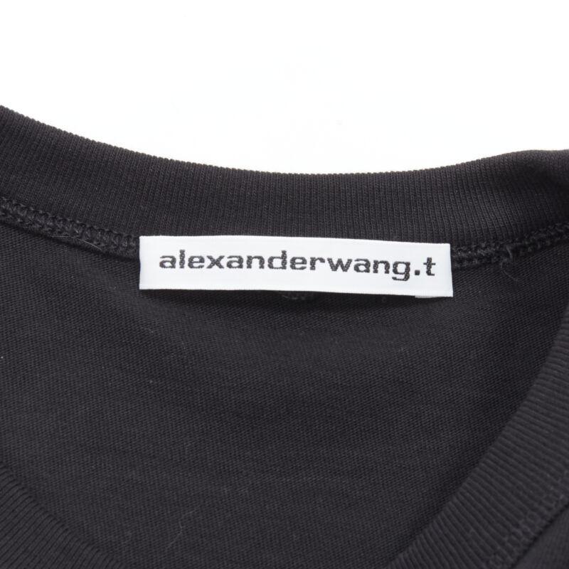 ALEXANDER WANG T nero logo stampa vortice tasca applicata canotta S in vendita 2