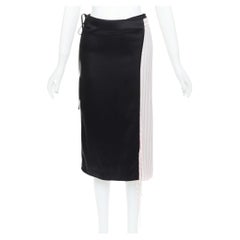 ALEXANDER WANG T negro rosa crema raya diplomática falda US0 XS