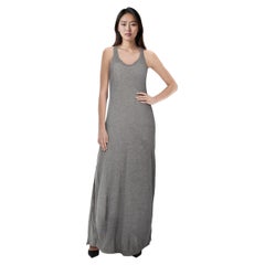 Alexander Wang T by Alexander Wang Maxivestido con espalda cruzada gris Talla M