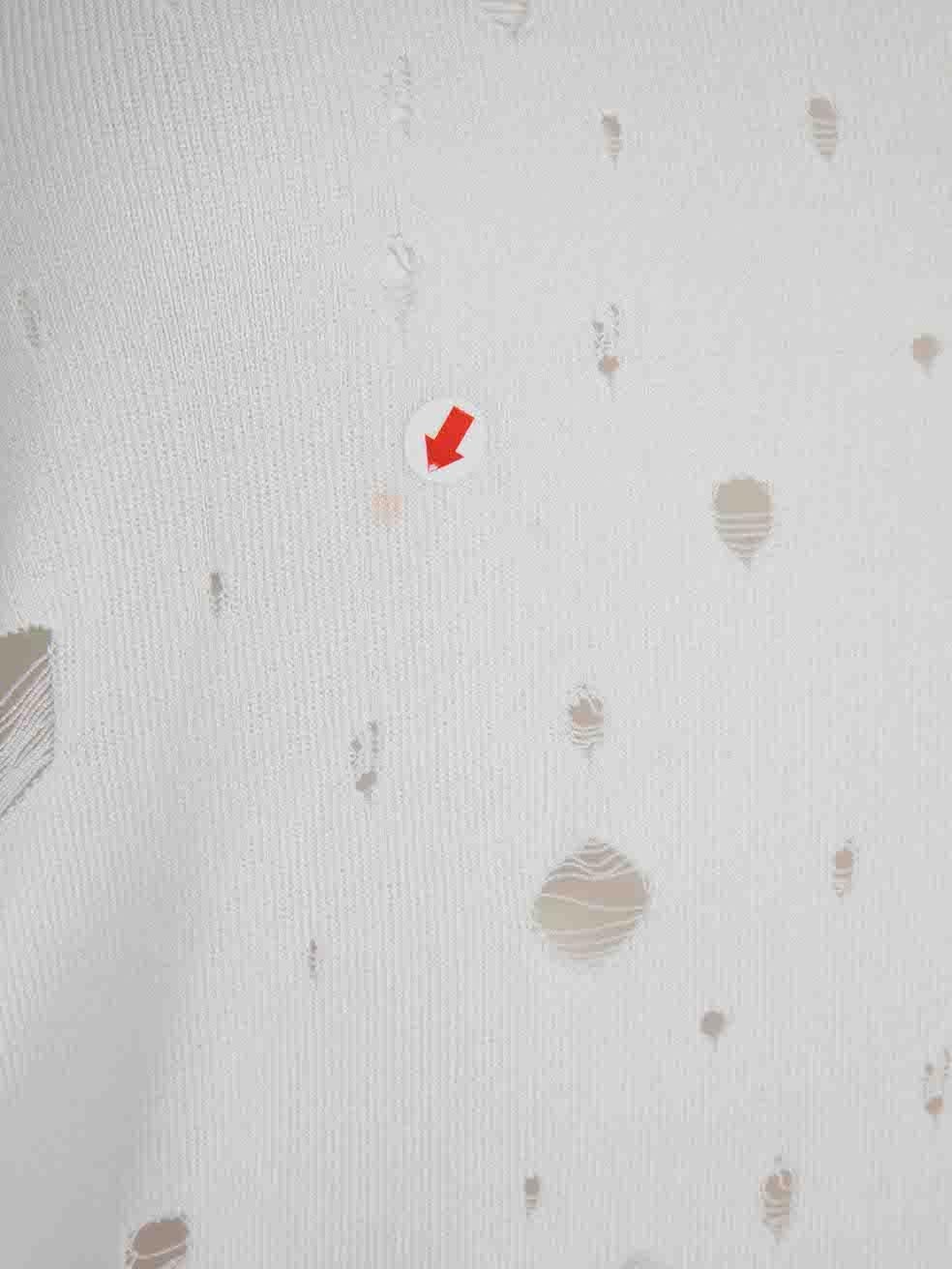 Alexander Wang T by Alexander Wang White Distressed Jumper Size XS In Excellent Condition In London, GB